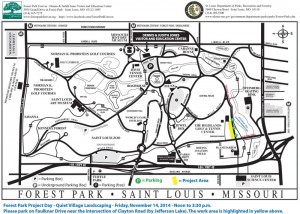 Forest Park Landscaping Honeysuckle Removal Map