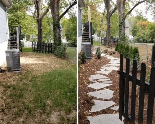 7 - sideyard stone pathway