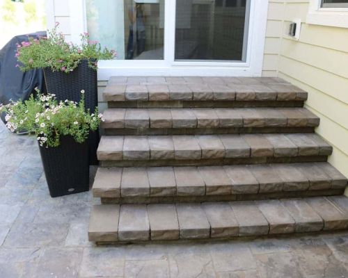9 - stone stairs backyard