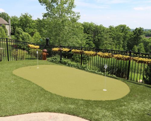 custom putting green installed St Louis - Quiet Village